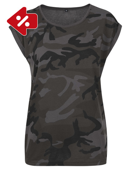 Ladies´ Camo Extended Shoulder Camo Tee