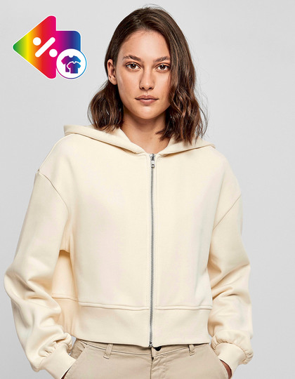 Ladies Short Oversized Zip Jacket