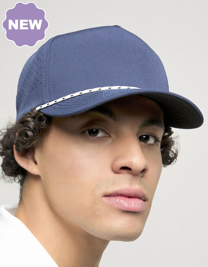 YP Classics 5-Panel Snapback Cap with Perforations and Braided Rope