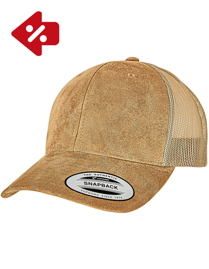 Suede Leather Trucker Cap