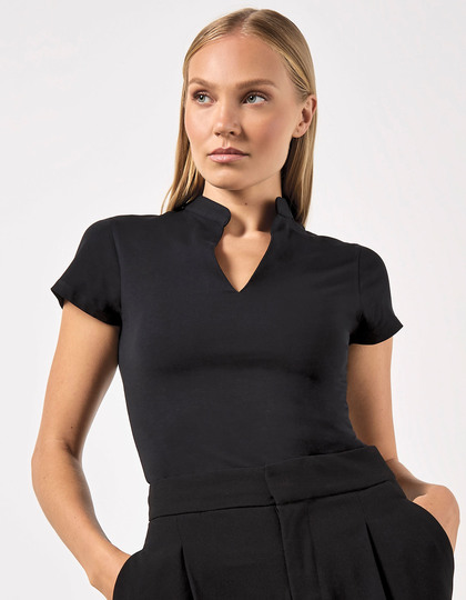 Women`s Regular Fit Mandarin Collar Top