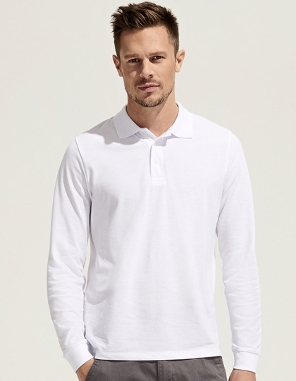 Unisex Long Sleeve Polycotton Polo Shirt