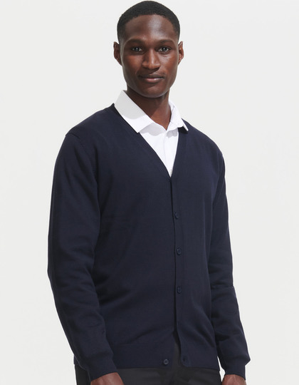 Men´s Golden V-Neck Knitted Cardigan