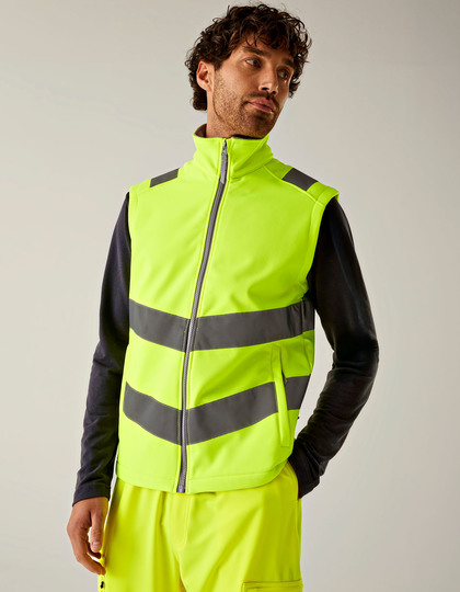 Hi-Vis Pro Contract Ablaze Softshell Bodywarmer