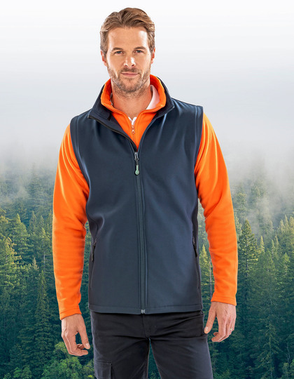 Men's Printable Softshell Bodywarmer with Recycled Fleece Inner