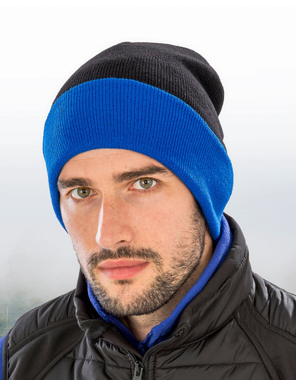 Recycled Black Compass Beanie