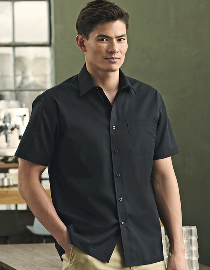 Men's Short Sleeve Classic Polycotton Poplin Shirt